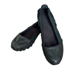 Merrell Oceana Black Nubuck Leather Slip On Flats Shoes Size 8